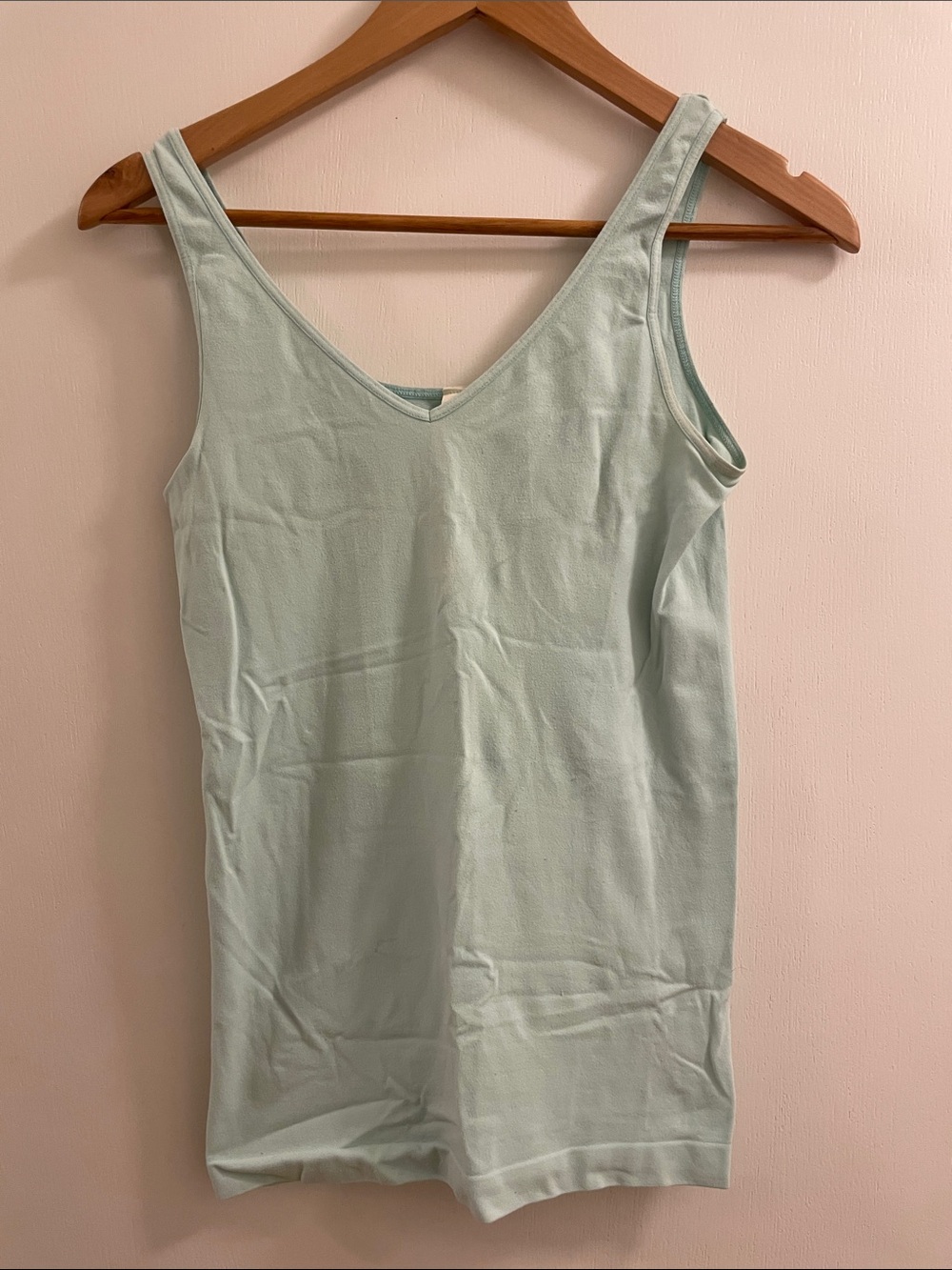 Light Mint Scoop Neck Tank Top with Subtle Logo Tag